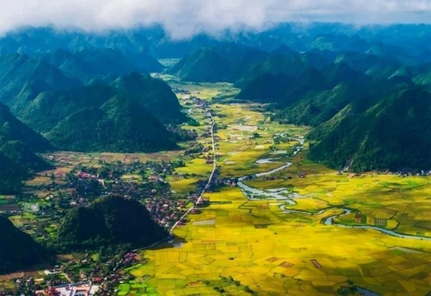 Vista del bloque de piedra caliza de Bac Son en el Geoparque de Lang Son. (Fotografía: langson.gov.vn)