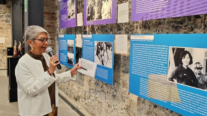La doctora Kyra Núñez de León habla en el evento. (Foto: VNA) La doctora Kyra Núñez de León habla en el evento. (Foto: VNA)