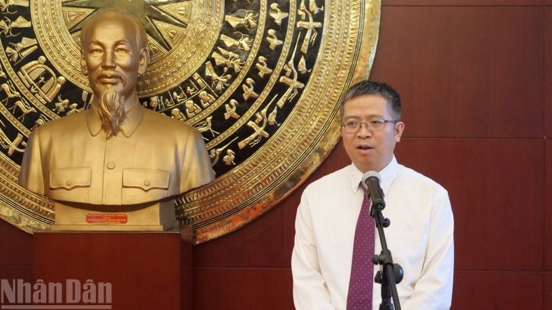 El embajador de Vietnam en China, Pham Thanh Binh, interviene en el evento. (Foto: Nhan Dan) El embajador de Vietnam en China, Pham Thanh Binh, interviene en el evento. (Foto: Nhan Dan)