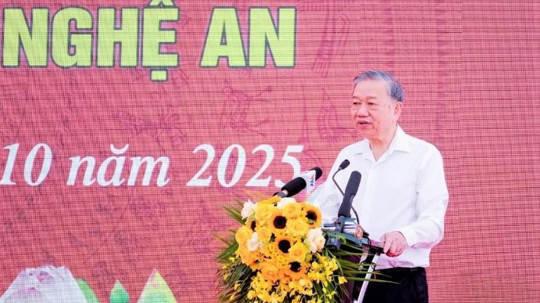 El secretario general del Partido Comunista de Vietnam, To Lam, interviene en el evento. (Foto: Nhan Dan) El secretario general del Partido Comunista de Vietnam, To Lam, interviene en el evento. (Foto: Nhan Dan)