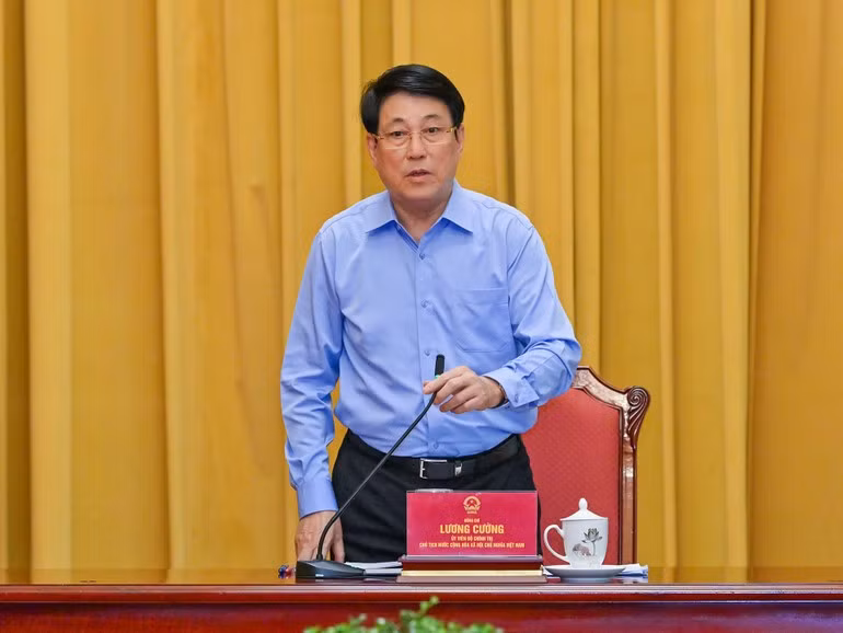 El presidente de Vietnam, Luong Cuong, interviene en la cita (Foto: Nhan Dan)
