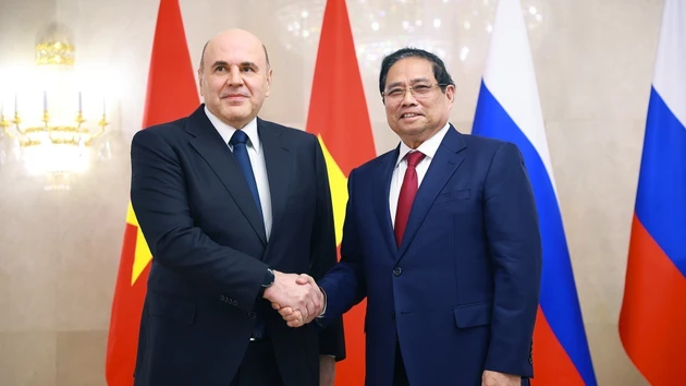 [Foto] Premier vietnamita mantiene conversaciones con su homólogo de Rusia