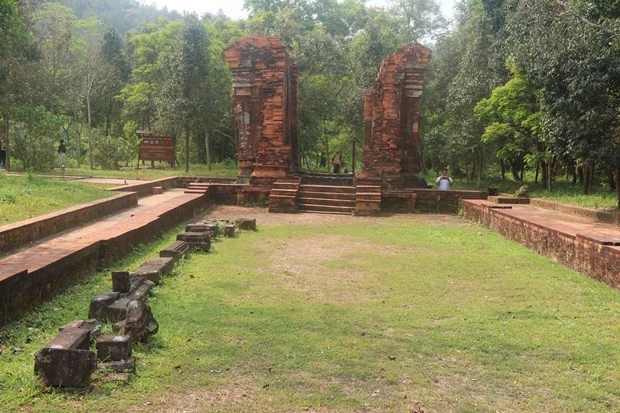 El antiguo camino recién descubierto en el Santuario de My Son. (Fotografía: VNA) 