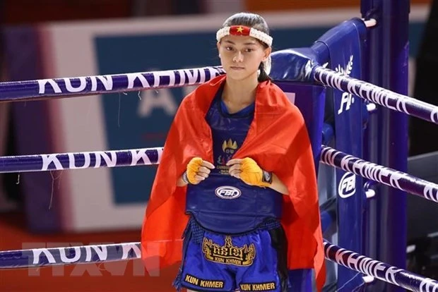 La atleta vietnamita Huynh Ha Huu Hieu.