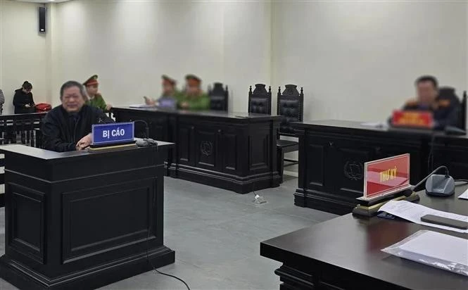 Tran Dinh Trien en un juicio. (Foto: VNA)