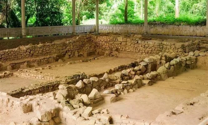 Un sitio de excavación de Oc Eo-Ba, el sitio nacional especial de reliquias en la provincia de An Giang (Foto: VNA)