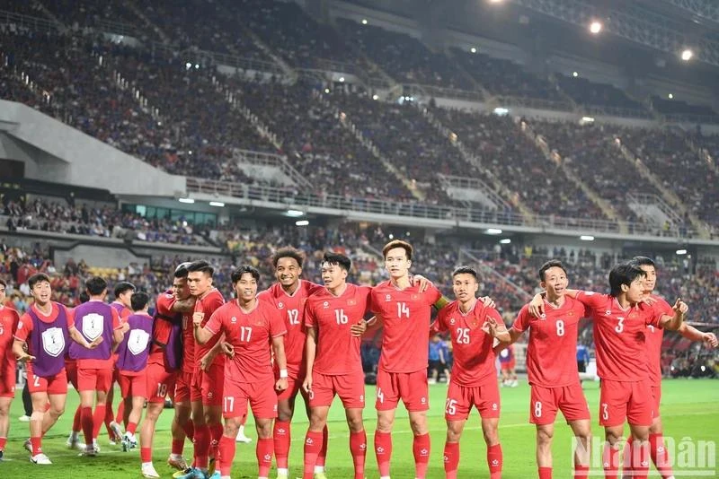 La selección nacional de fútbol de Vietnam. (Fotografía: Nhan Dan)