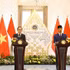 El ministro de Relaciones Exteriores de Vietnam, Le Hoai Trung, y su homólogo indonesio, Sugiono. (Foto: Nhan Dan)