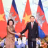 El primer ministro de Vietnam, Le Minh Hung, y la presidenta de la Asamblea Nacional de Camboya, Samdech Khuon Sudary. (Foto: Nhan Dan)