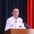 El miembro del Buró Político y miembro permanente del Secretariado del Comité Central del Partido Comunista de Vietnam (PCV), Tran Cam Tu, habla en el evento.