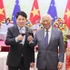 El presidente de Vietnam, Luong Cuong, y el titular del Consejo Europeo, António Costa, en el evento. (Foto: VNA)