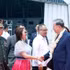 El secretario general del PCV y presidente de Estado, To Lam, y su esposa, Ngo Phuong Ly, son recibidos en la Base Aérea de Villamor el 31 de mayo por la tarde. (Foto: VNA)