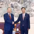 El secretario general del Partido Comunista de Vietnam y presidente del Estado, To Lam, y Chen Gang, miembro del Comité Central del Partido Comunista de China y secretario del Comité partidista de la Región Autónoma Zhuang de Guangxi. (Foto: VNA)