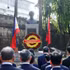 El secretario general del PCV y presidente de Vietnam, To Lam, y su esposa, junto con una delegación vietnamita de alto nivel, depositan flores ante el Monumento al Presidente Ho Chi Minh en el Parque Asean, en el casco antiguo de Intramuros, Manila.