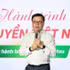 El presidente-editor de Nhan Dan, Le Quoc Minh, habla en el evento.