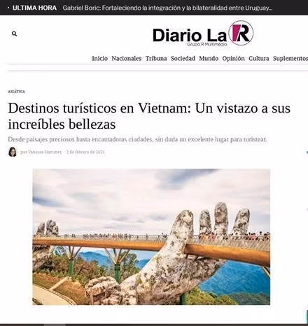 El Diario LaR de Uruguay publicó un artículo presentando el turismo en Vietnam. (Fuente: VNA)