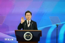 Lee Jae Myung presta juramento como presidente de Corea del Sur el 4 de junio de 2025. (Foto: Xinhua/VNA)