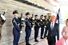 Acto de bienvenida al embajador de Vietnam en Croacia, Bui Le Thai. (Fuente: VNA) 