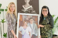 Cuadro especial regalado por Le Thi Bich Tran, esposa del primer ministro vietnamita, a Evelin Oras, cónyuge del jefe del Gobierno estonio. (Fuente: VNA)
