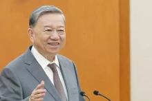 El secretario general del Partido Comunista de Vietnam (PCV), To Lam, habla en el evento. (Fuente: VNA)