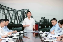 El viceprimer ministro Ho Duc Phoc habla en la reunión. (Fuente: VNA)