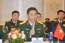 El titular del Departamento de Juventud de la Dirección General de Política del EPV, teniente coronel Nguyen Quang Huy. (Foto: qdnd.vn)