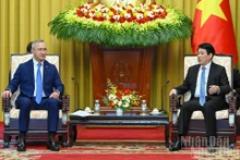 Escena de la reunión. (Foto: Nhan Dan)