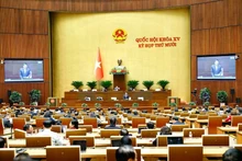En una sesión de la Asamblea Nacional de Vietnam. (Foto: VNA)