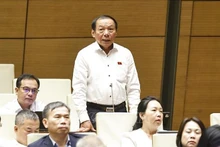 El ministro de Cultura, Deportes y Turismo de Vietnam, Nguyen Van Hung, en su intervención ante la Asamblea Nacional. (Foto: VNA)