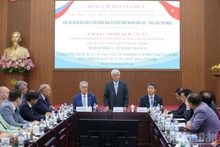 El presidente del Comité Central del Frente de la Patria de Vietnam, Do Van Chien, habla en el evento. (Foto: Nhan Dan)
