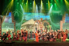 Vista de un festival cultural en honor a la unidad de las etnias en Vietnam. (Foto: VNA)