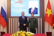 El ministro vietnamita de Defensa, Phan Van Giang (derecha), se reúne con Sergei Shoigu, secretario del Consejo de Seguridad de Rusia. (Foto: VNA)