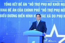 El primer ministro de Vietnam, Pham Minh Chinh, interviene en el evento. (Foto: Nhan Dan)