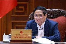 El primer ministro de Vietnam, Pham Minh Chinh, habla en la cita. (Foto: VNA)