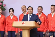 El primer ministro de Vietnam, Pham Minh Chinh, interviene en la ceremonia. (Foto: Nhan Dan)