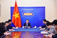 El miembro del Secretariado del Comité Central del Partido Comunista de Vietnam y ministro de Relaciones Exteriores, Le Hoai Trung, en la cita. (Foto: VNA)