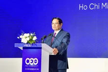 El primer ministro de Vietnam, Pham Minh Chinh, interviene en la cita. (Foto: VNA)