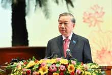 El secretario general del Partido Comunista de Vietnam, To Lam, interviene en la cita. (Foto: Nhan Dan)