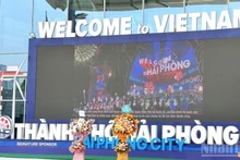 Un stand expositivo sobre la ciudad vietnamita de Hai Phong. (Foto: Nhan Dan)