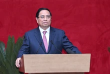 El primer ministro de Vietnam, Pham Minh Chinh, interviene en la cita. (Foto: Nhan Dan)