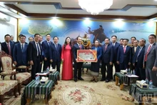 Una delegación del Comité Permanente del Partido de Da Nang realiza una visita de cortesía a los dirigentes de la provincia laosiana de Attapeu.