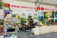 El stand de la Oficina Comercial de Vietnam en Marruecos en la Feria de Primavera 2026. (Foto: VNA)