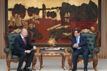 Escena de la reunión. (Foto: Nhan Dan)