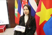 Nguyen Thi Lan Anh, estudiante de maestría en la Universidad de Negocios y Economía Internacionales de Pekín. (Foto: VNA)