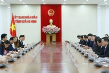 En la reunión. (Foto: baoquangninh.vn)