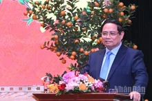 El primer ministro de Vietnam, Pham Minh Chinh, habla en el evento. (Foto: Nhan Dan)