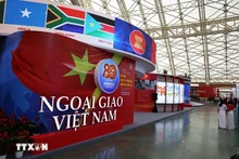 El stand del sector diplomático en la exposición sobre los logros de Vietnam. (Foto: VNA)