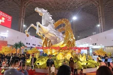 La imagen del caballo, animal representativo del venidero Año Nuevo Lunar, en la Feria de Primavera 2026. (Foto: VNA)