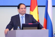 El primer ministro de Vietnam, Pham Minh Chinh, habla en el evento. (Foto: VGP)