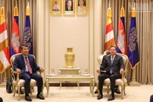 Escena de la reunión. (Foto: Nhan Dan)